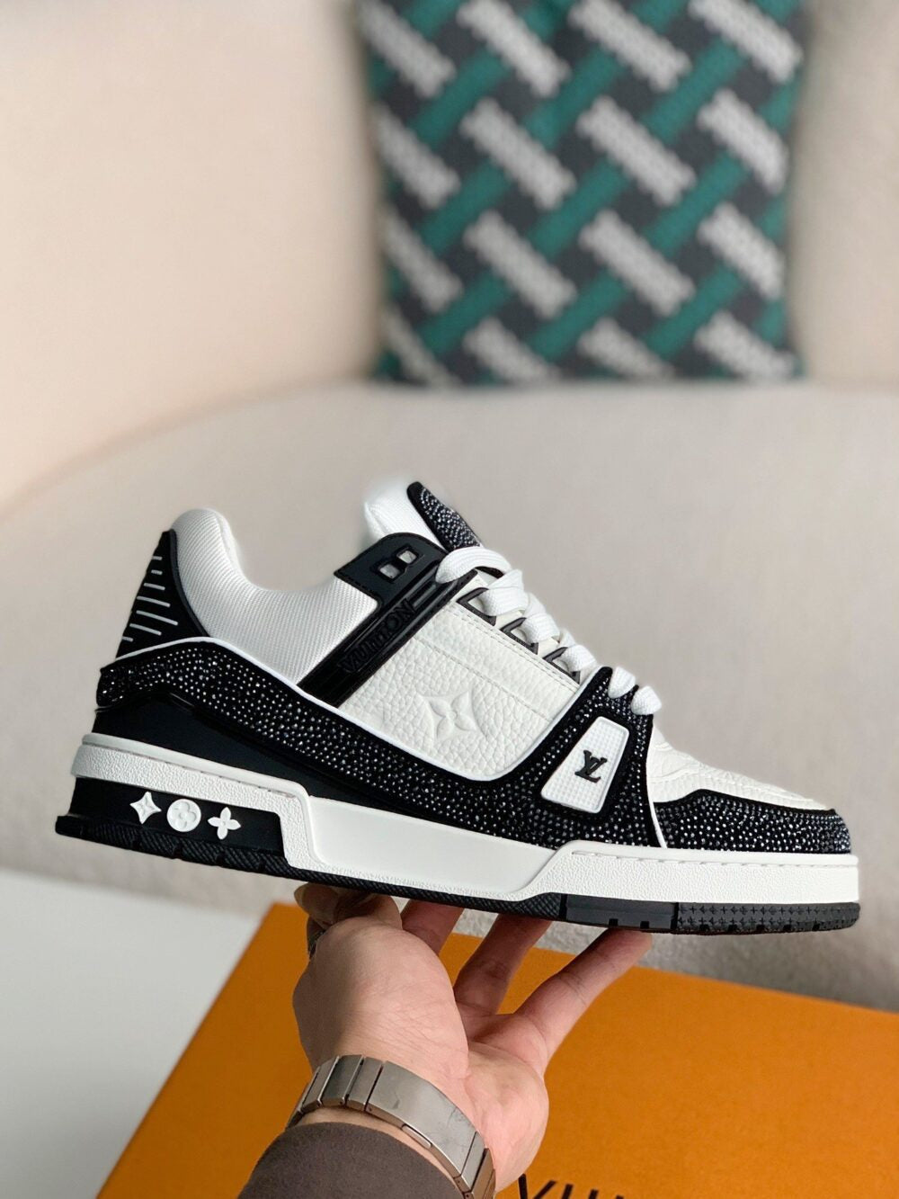 Louis Vuitton LV Trainer Sneaker ‘Denim Monogram Black Diamond’